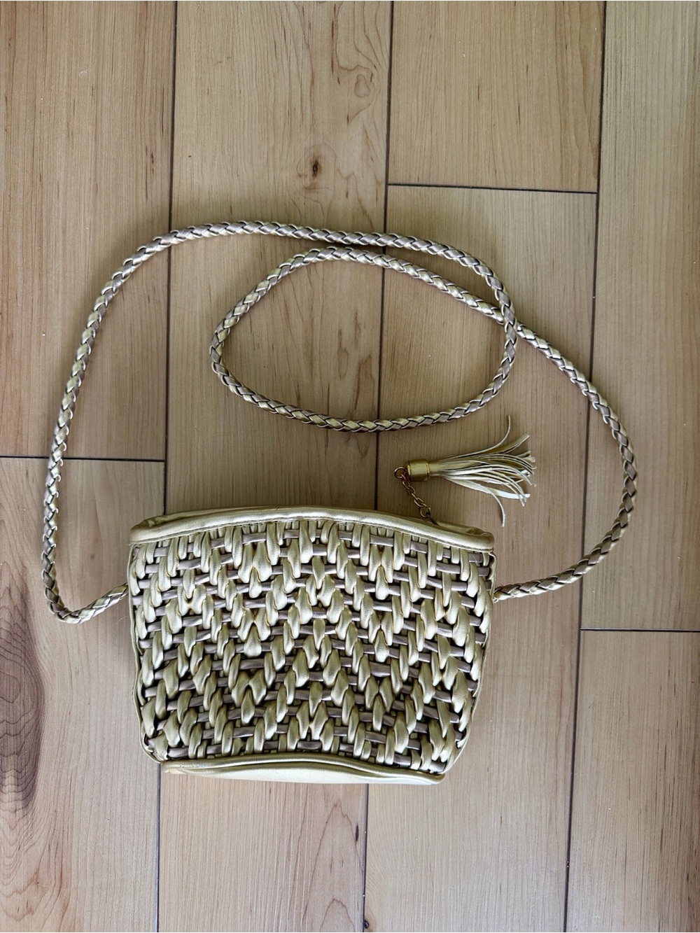 Vintage Gold Tianni Woven Crossbody Bag